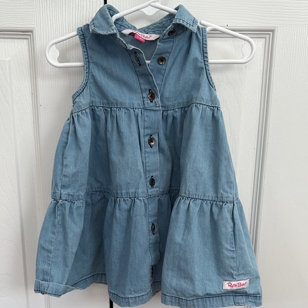 Ruffle Butts Denim Tiered Dress